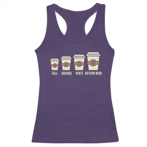 Funny Autism Mom Racerback Tank Top Coffee Support Autistic TS02 Purple Print Your Wear