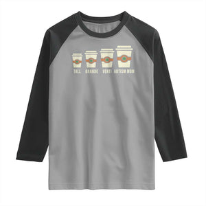 Funny Autism Mom Raglan Shirt Coffee Support Autistic TS02 Sport Gray Black Print Your Wear