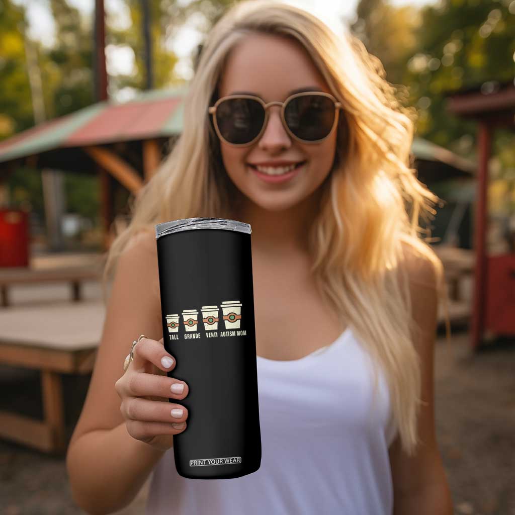 Funny Autism Mom Skinny Tumbler Coffee Support Autistic TS02 Print Your Wear