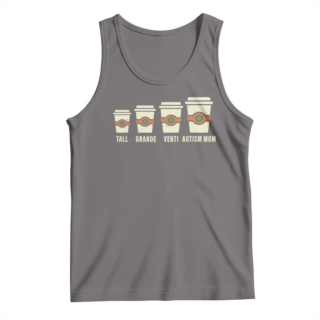 Funny Autism Mom Tank Top Coffee Support Autistic TS02 Deep Heather Print Your Wear