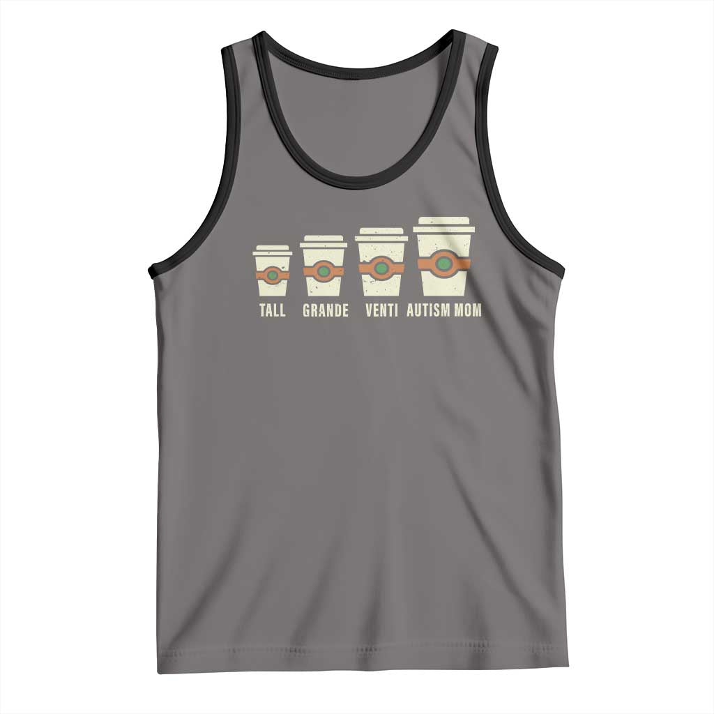 Funny Autism Mom Tank Top Coffee Support Autistic TS02 Deep Heather Black Print Your Wear