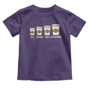 Funny Autism Mom Toddler T Shirt Coffee Support Autistic TS02 Purple Print Your Wear
