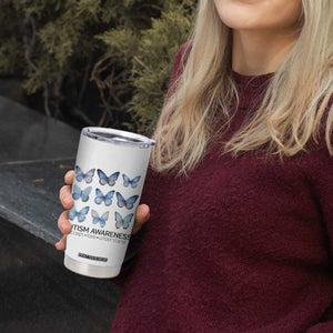Autism Awareness Blue Butterflies Tumbler Cup Accept Love Understand TS02 Print Your Wear