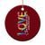 Autism Acceptance Ceramic Ornament Love From a Different Angle Rainbow Infinity TS02 1pc Red Print Your Wear
