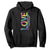 Autism Acceptance Hoodie Love From a Different Angle Rainbow Infinity TS02 Black Print Your Wear