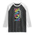 Autism Acceptance Raglan Shirt Love From a Different Angle Rainbow Infinity TS02 Black White Print Your Wear