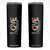 Autism Acceptance Skinny Tumbler Love From a Different Angle Rainbow Infinity TS02 Black Print Your Wear