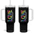 Autism Acceptance Tumbler With Handle Love From a Different Angle Rainbow Infinity TS02 One Size: 40 oz Black Print Your Wear