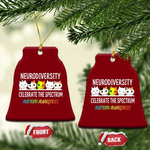 Cute Cats Autism Embrace Ceramic Ornament Neurodiversity Celebrate The Spectrum TS02 Print Your Wear