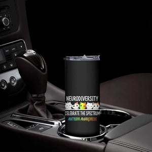 Cute Cats Autism Embrace Skinny Tumbler Neurodiversity Celebrate The Spectrum TS02 Print Your Wear