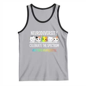 Cute Cats Autism Embrace Tank Top Neurodiversity Celebrate The Spectrum TS02 Athletic Heather Black Print Your Wear