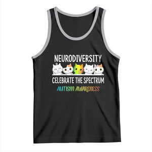 Cute Cats Autism Embrace Tank Top Neurodiversity Celebrate The Spectrum TS02 Black Athletic Heather Print Your Wear