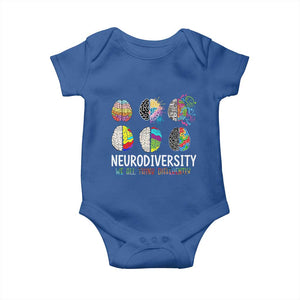 Embrace Neurodiversity Baby Onesie We All Think Differently TS02 Royal Blue Print Your Wear