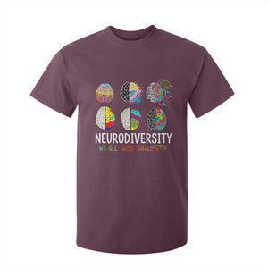 Embrace Neurodiversity T Shirt For Kid We All Think Differently TS02 Maroon Print Your Wear