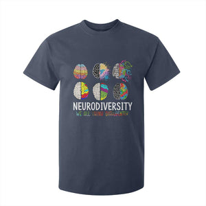 Embrace Neurodiversity T Shirt For Kid We All Think Differently TS02 Navy Print Your Wear