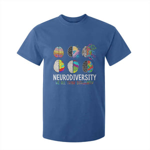 Embrace Neurodiversity T Shirt For Kid We All Think Differently TS02 Royal Blue Print Your Wear