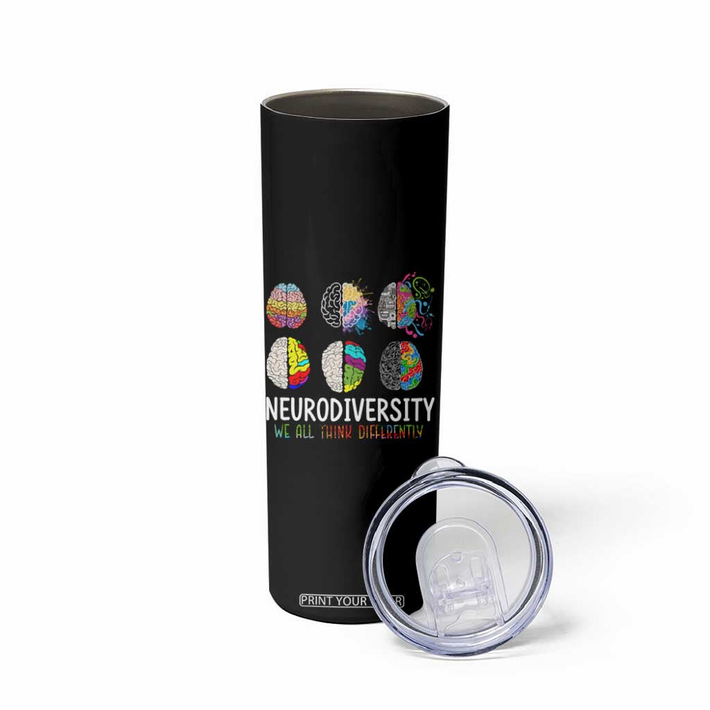 Embrace Neurodiversity Skinny Tumbler We All Think Differently TS02 Print Your Wear