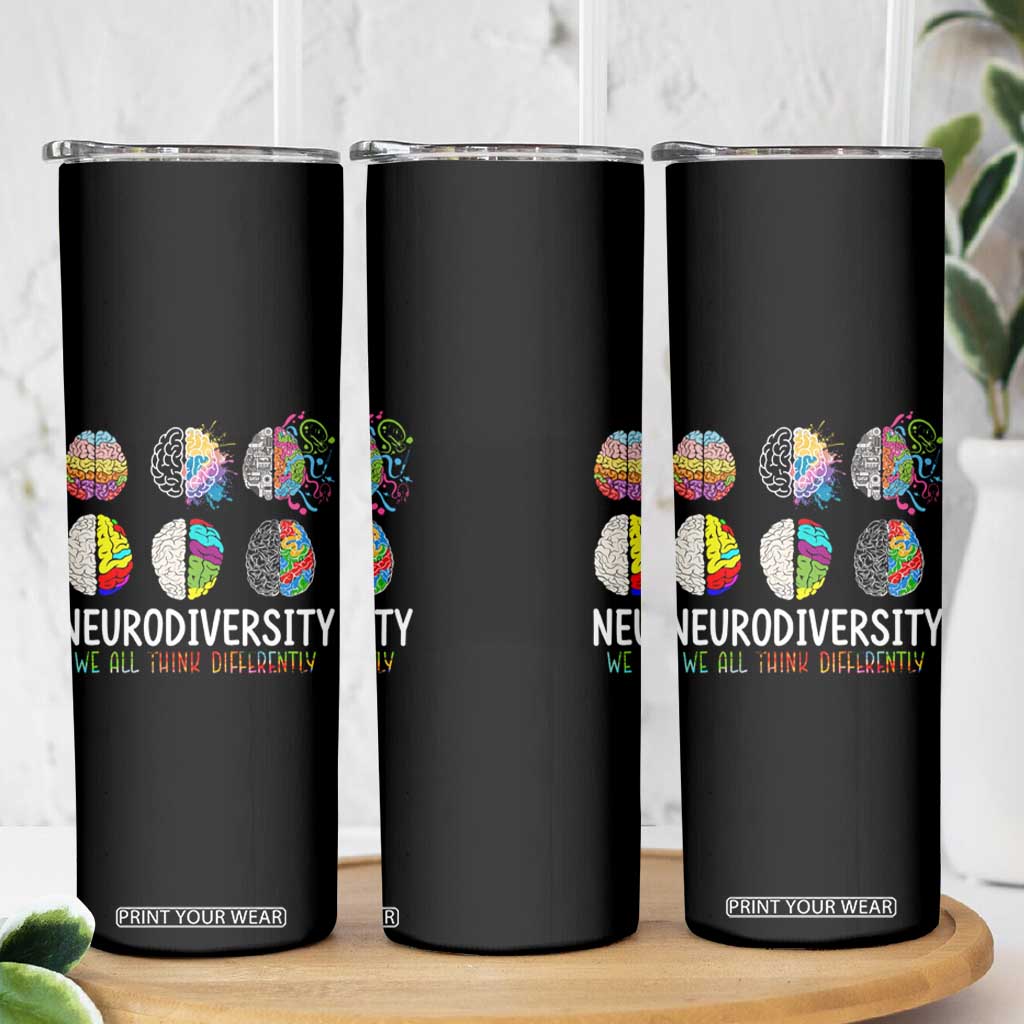 Embrace Neurodiversity Skinny Tumbler We All Think Differently TS02 Print Your Wear