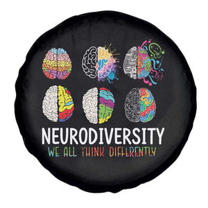 Embrace Neurodiversity Spare Tire Cover We All Think Differently TS02 Print Your Wear