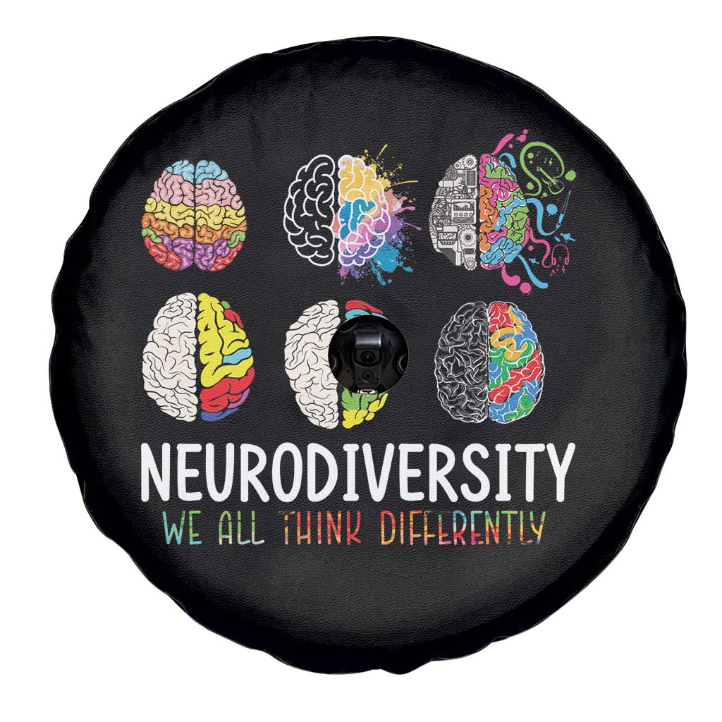 Embrace Neurodiversity Spare Tire Cover We All Think Differently TS02 Print Your Wear