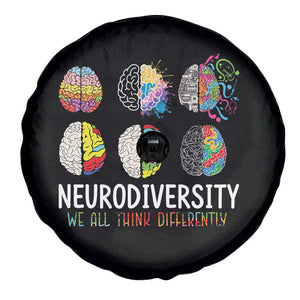 Embrace Neurodiversity Spare Tire Cover We All Think Differently TS02 Print Your Wear