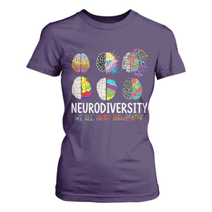 Embrace Neurodiversity T Shirt For Women We All Think Differently TS02 Purple Print Your Wear