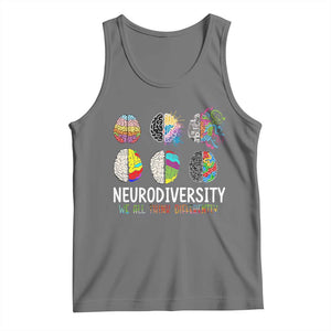Embrace Neurodiversity Tank Top We All Think Differently TS02 Black Heather Print Your Wear