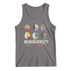 Embrace Neurodiversity Tank Top We All Think Differently TS02 Deep Heather Print Your Wear