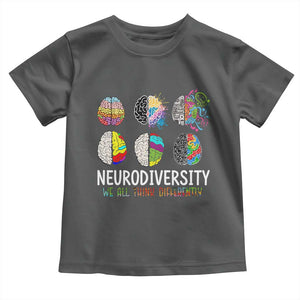 Embrace Neurodiversity Toddler T Shirt We All Think Differently TS02 Dark Heather Print Your Wear