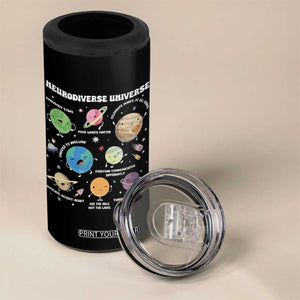 Neurodiverse Universe 4 in 1 Can Cooler Tumbler Autism Awareness ASD ADHD Neurodiversity Sped Teacher TS02 Print Your Wear