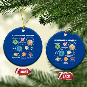 Neurodiverse Universe Ceramic Ornament Autism Awareness ASD ADHD Neurodiversity Sped Teacher TS02 1pc Blue Print Your Wear