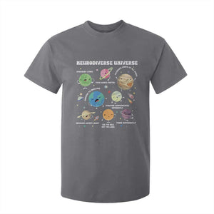 Neurodiverse Universe T Shirt For Kid Autism Awareness ASD ADHD Neurodiversity Sped Teacher TS02 Charcoal Print Your Wear