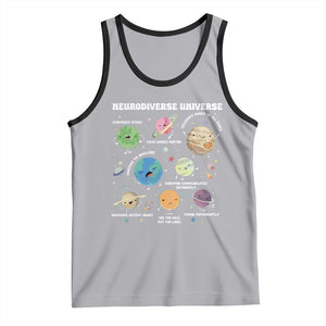 Neurodiverse Universe Tank Top Autism Awareness ASD ADHD Neurodiversity Sped Teacher TS02 Athletic Heather Black Print Your Wear