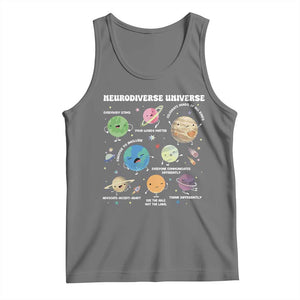 Neurodiverse Universe Tank Top Autism Awareness ASD ADHD Neurodiversity Sped Teacher TS02 Black Heather Print Your Wear