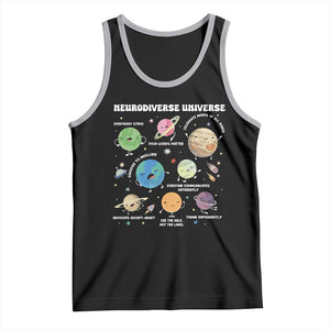 Neurodiverse Universe Tank Top Autism Awareness ASD ADHD Neurodiversity Sped Teacher TS02 Black Athletic Heather Print Your Wear