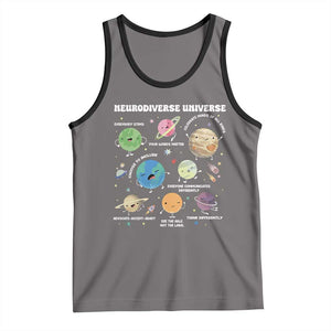 Neurodiverse Universe Tank Top Autism Awareness ASD ADHD Neurodiversity Sped Teacher TS02 Deep Heather Black Print Your Wear