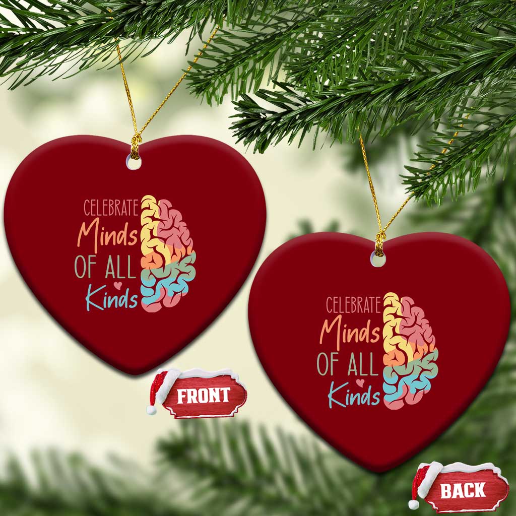 Embrace Neurodiversity Ceramic Ornament Celebrate Minds of All Kinds Teacher ASD TS02 Print Your Wear
