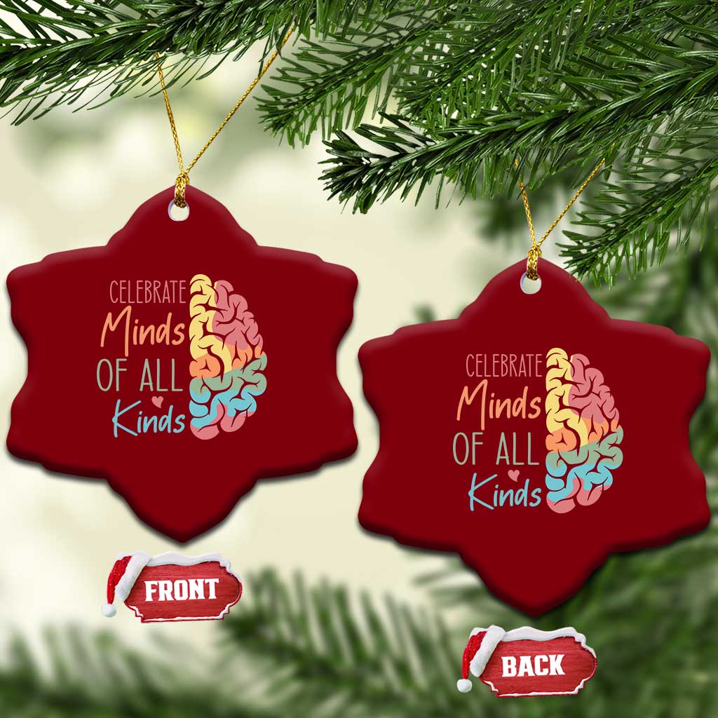 Embrace Neurodiversity Ceramic Ornament Celebrate Minds of All Kinds Teacher ASD TS02 Print Your Wear