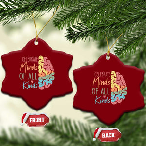 Embrace Neurodiversity Ceramic Ornament Celebrate Minds of All Kinds Teacher ASD TS02 Print Your Wear