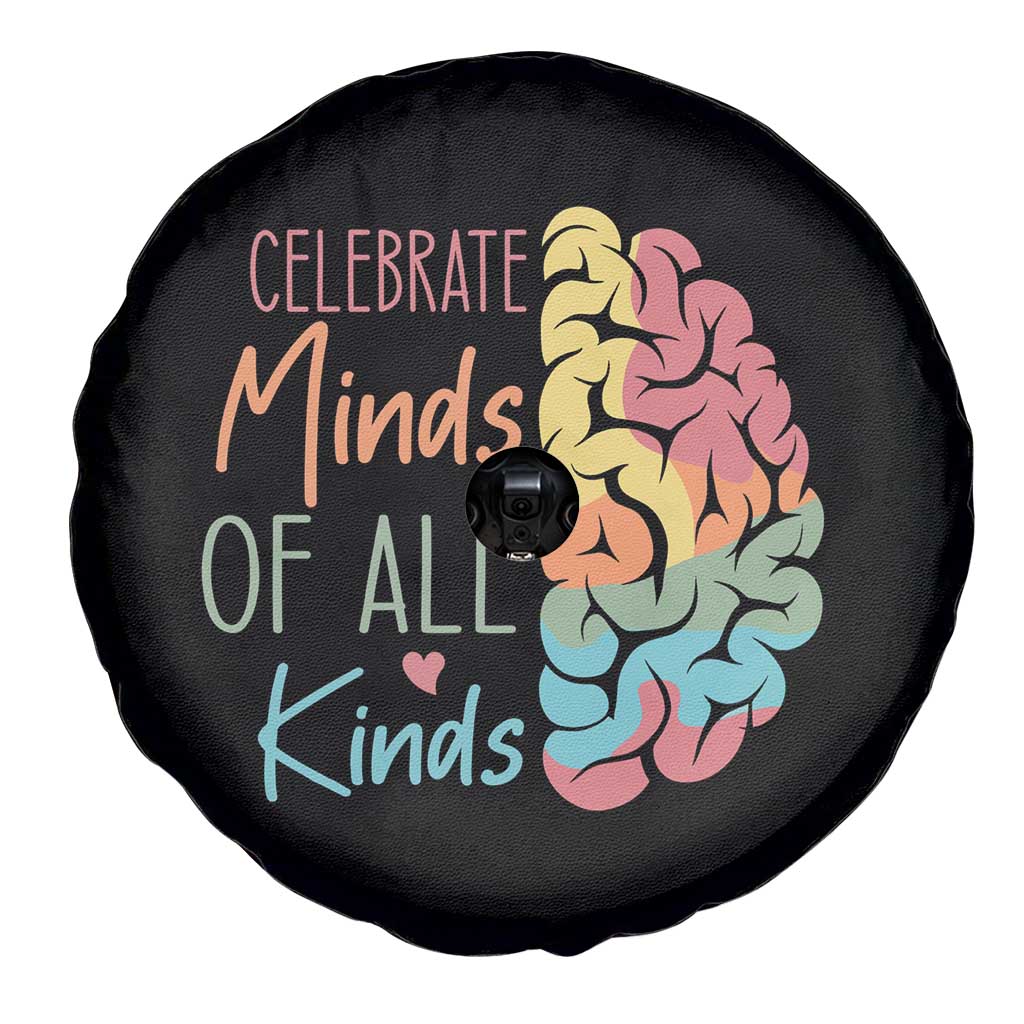 Embrace Neurodiversity Spare Tire Cover Celebrate Minds of All Kinds Teacher ASD TS02 Print Your Wear