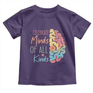 Embrace Neurodiversity Toddler T Shirt Celebrate Minds of All Kinds Teacher ASD TS02 Purple Print Your Wear