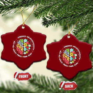 Embrace Neurodiversity Ceramic Ornament Neurodiverse Brain Autism Awareness ADHD Autistic TS02 Print Your Wear