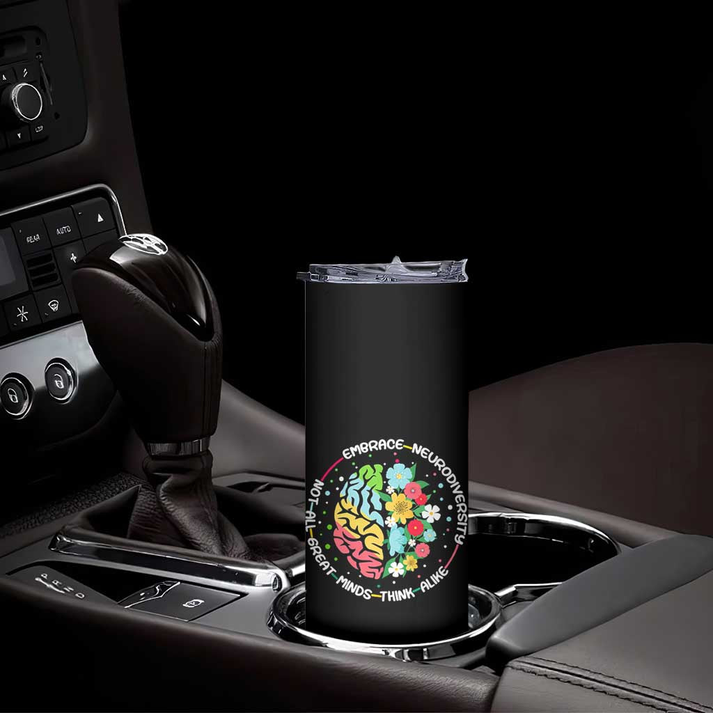 Embrace Neurodiversity Skinny Tumbler Neurodiverse Brain Autism Awareness ADHD Autistic TS02 Print Your Wear