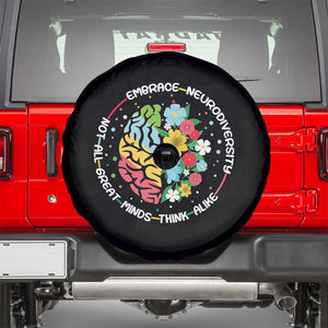 Embrace Neurodiversity Spare Tire Cover Neurodiverse Brain Autism Awareness ADHD Autistic TS02 Black Print Your Wear