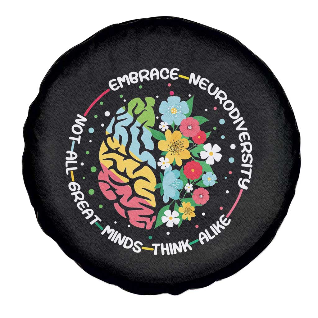 Embrace Neurodiversity Spare Tire Cover Neurodiverse Brain Autism Awareness ADHD Autistic TS02 Print Your Wear