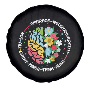 Embrace Neurodiversity Spare Tire Cover Neurodiverse Brain Autism Awareness ADHD Autistic TS02 Print Your Wear