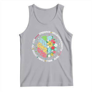Embrace Neurodiversity Tank Top Neurodiverse Brain Autism Awareness ADHD Autistic TS02 Athletic Heather Print Your Wear