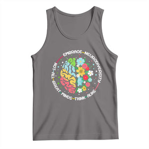 Embrace Neurodiversity Tank Top Neurodiverse Brain Autism Awareness ADHD Autistic TS02 Deep Heather Print Your Wear