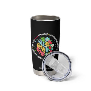 Embrace Neurodiversity Tumbler Cup Neurodiverse Brain Autism Awareness ADHD Autistic TS02 Print Your Wear