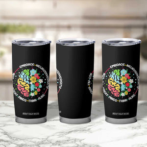 Embrace Neurodiversity Tumbler Cup Neurodiverse Brain Autism Awareness ADHD Autistic TS02 Print Your Wear